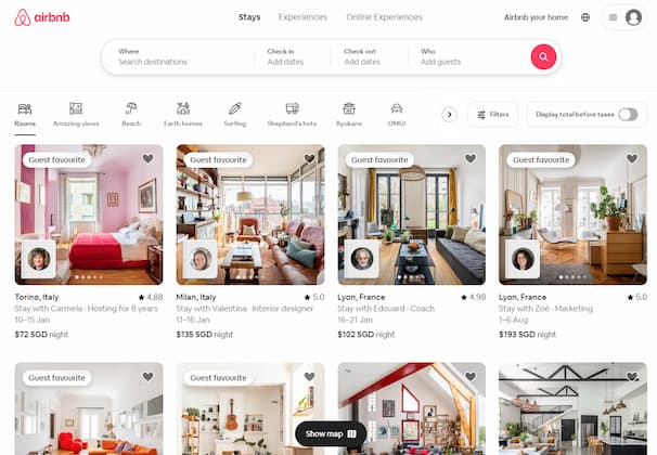 Airbnb Offers best Website Navigation ideas 
